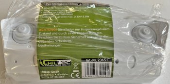 2-fach Steckdosenblock + 2x USB, weiß ma, 250V~/ 16A, Aufbaumontage, USB 3,1A