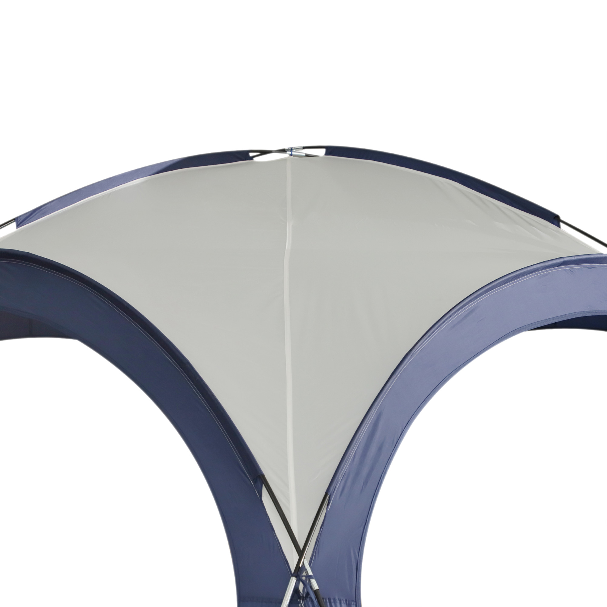 Kuppelzelt für 6-8 Personen, Pavillon, Schutz vor Sonne und Nieselregen, 3,5 x 3,5 x 2,22 m, Cremeweiß