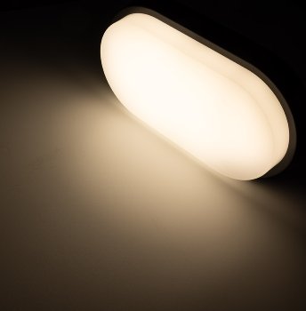 LED Wandleuchte "PALAU" IP54, 3000K, Oval, 10 Watt, 966 Lumen, Anthrazit