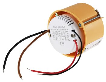 LED-Trafo "CT-12E-V2R", 0,5-12W rund / Ein 220-240V, Aus 12V= Konstantspannung