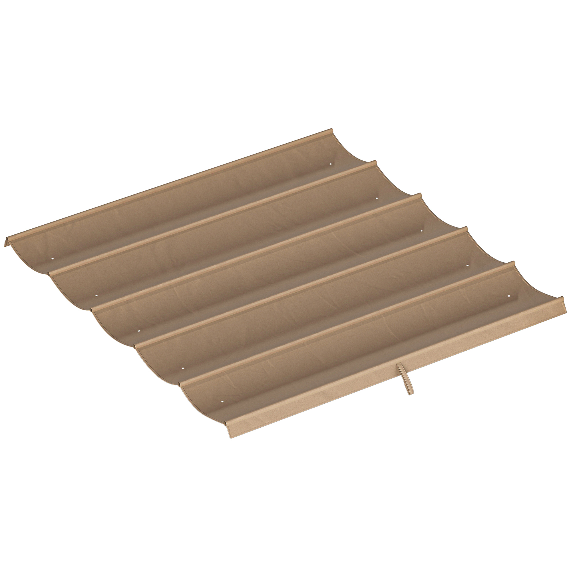 Ersatzdach für 3 x 3 m Pergola, einziehbar, mit Regenabflusslöchern, wetterfest, Polyester, Braun