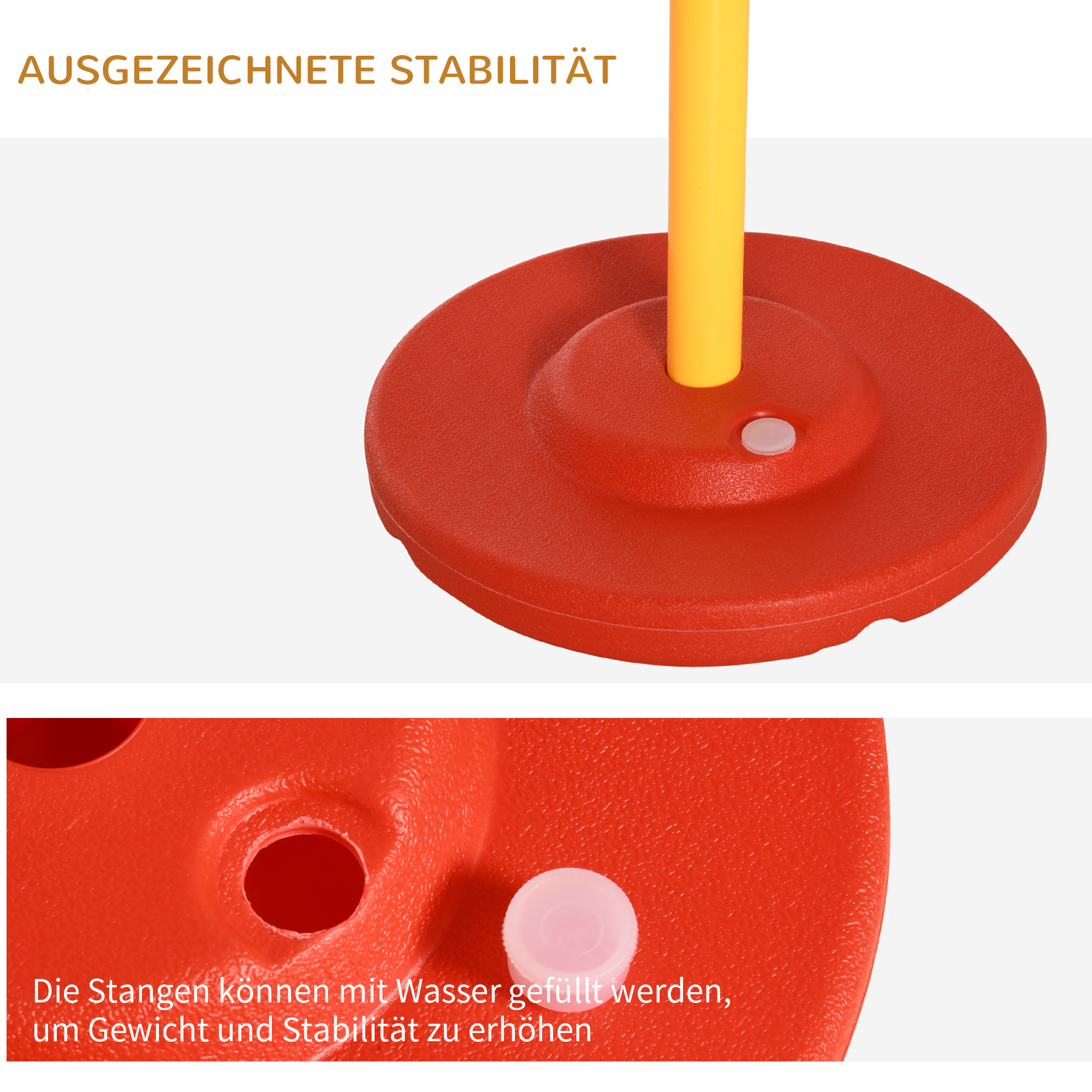 Hunde Agility-Set mit 4 Hindernissen Rot+Gelb