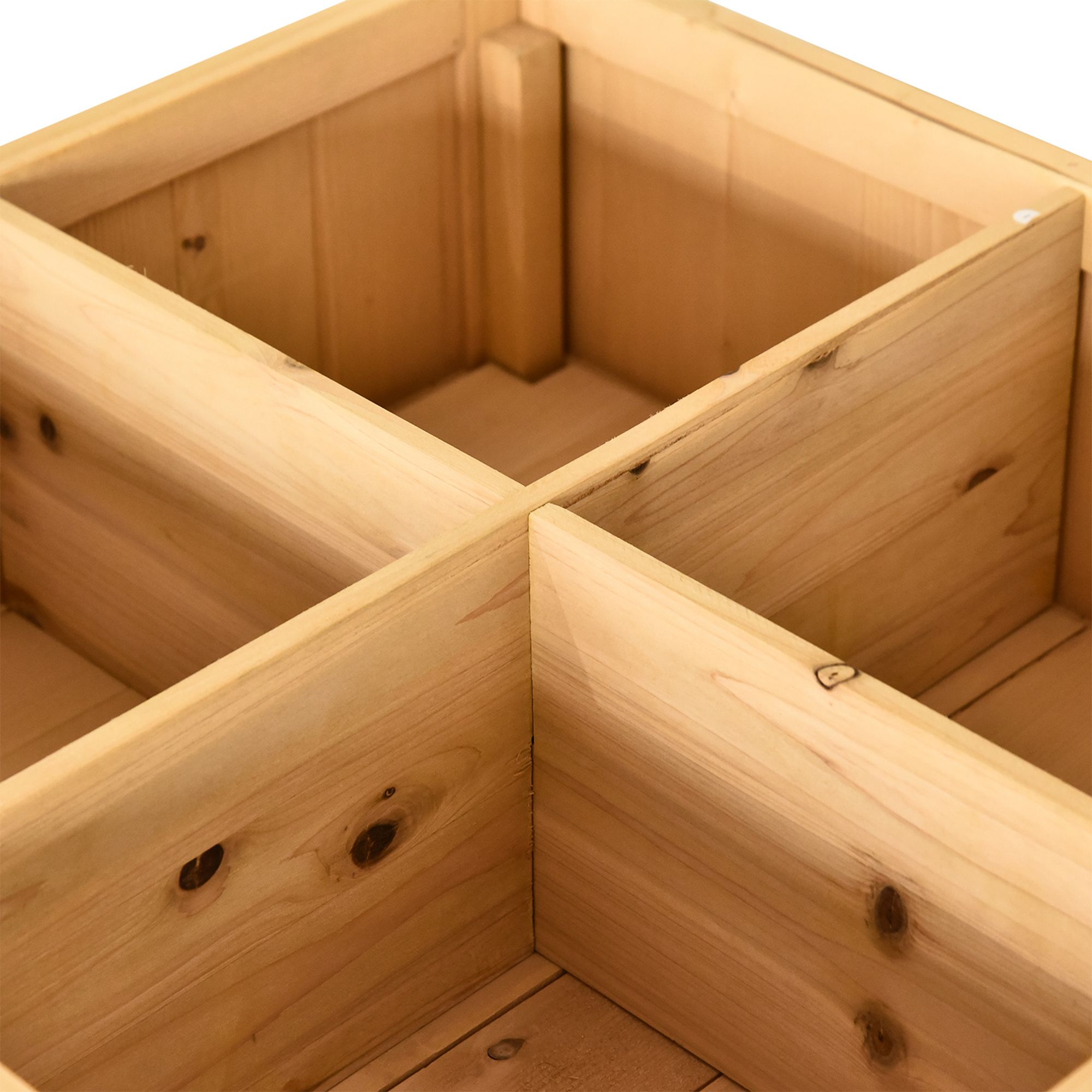Hochbeet 8 Fächer Pflanztisch Blumenkasten Tannenholz 1 Ablage + Abfluss