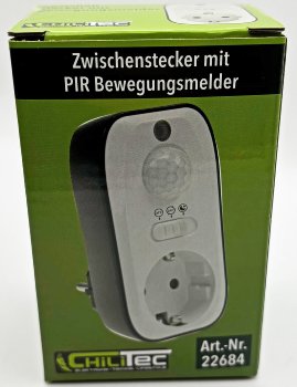 Zwischenstecker mit Bewegungsmelder / 8m Reichweite , 230V/1200W