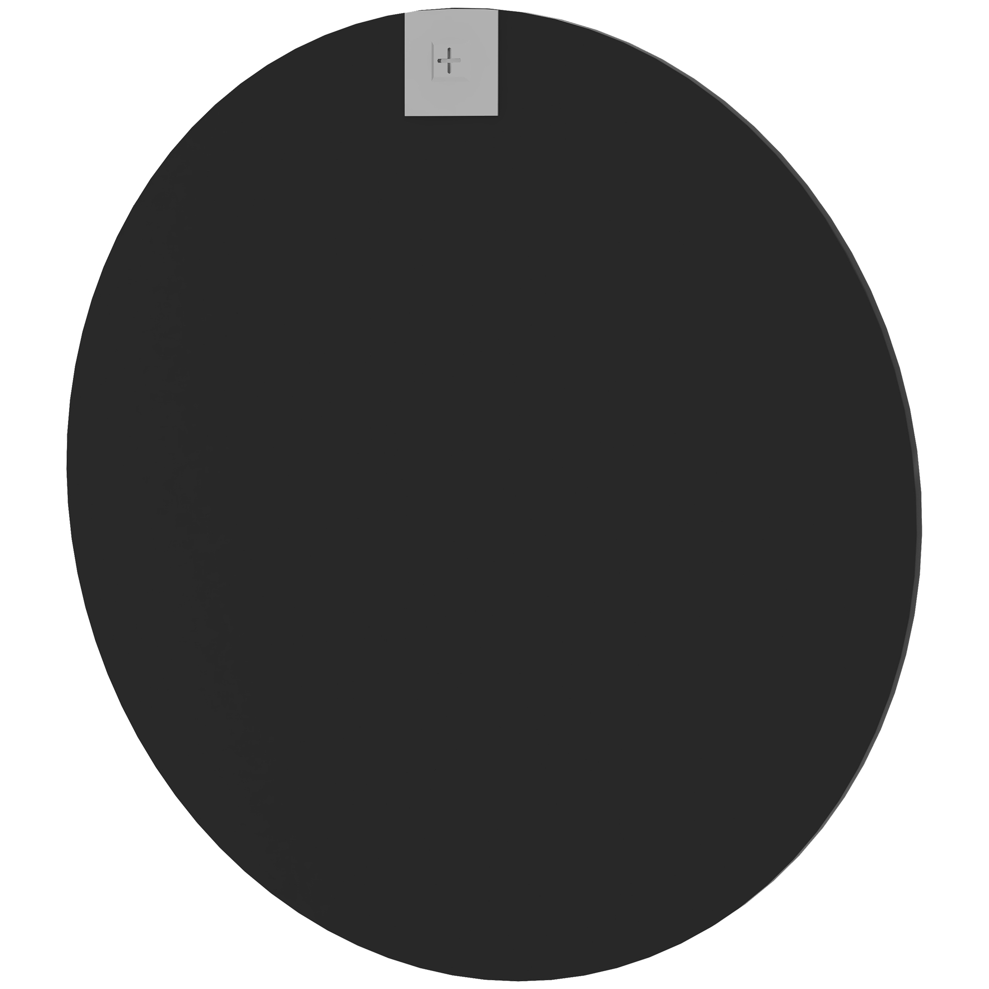 Wandspiegel, modernes Design, ?61 cm, Schwarz
