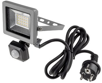 LED-Fluter SlimLine "CTF-SLT10 PIR" / 10W, IP44, 923lm, 4000K, Bewegungsmelder