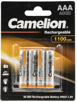 Micro-Akkus CAMELION Ni-MH, 1100mA, Typ AAA, 1,2V, 4er-Pack