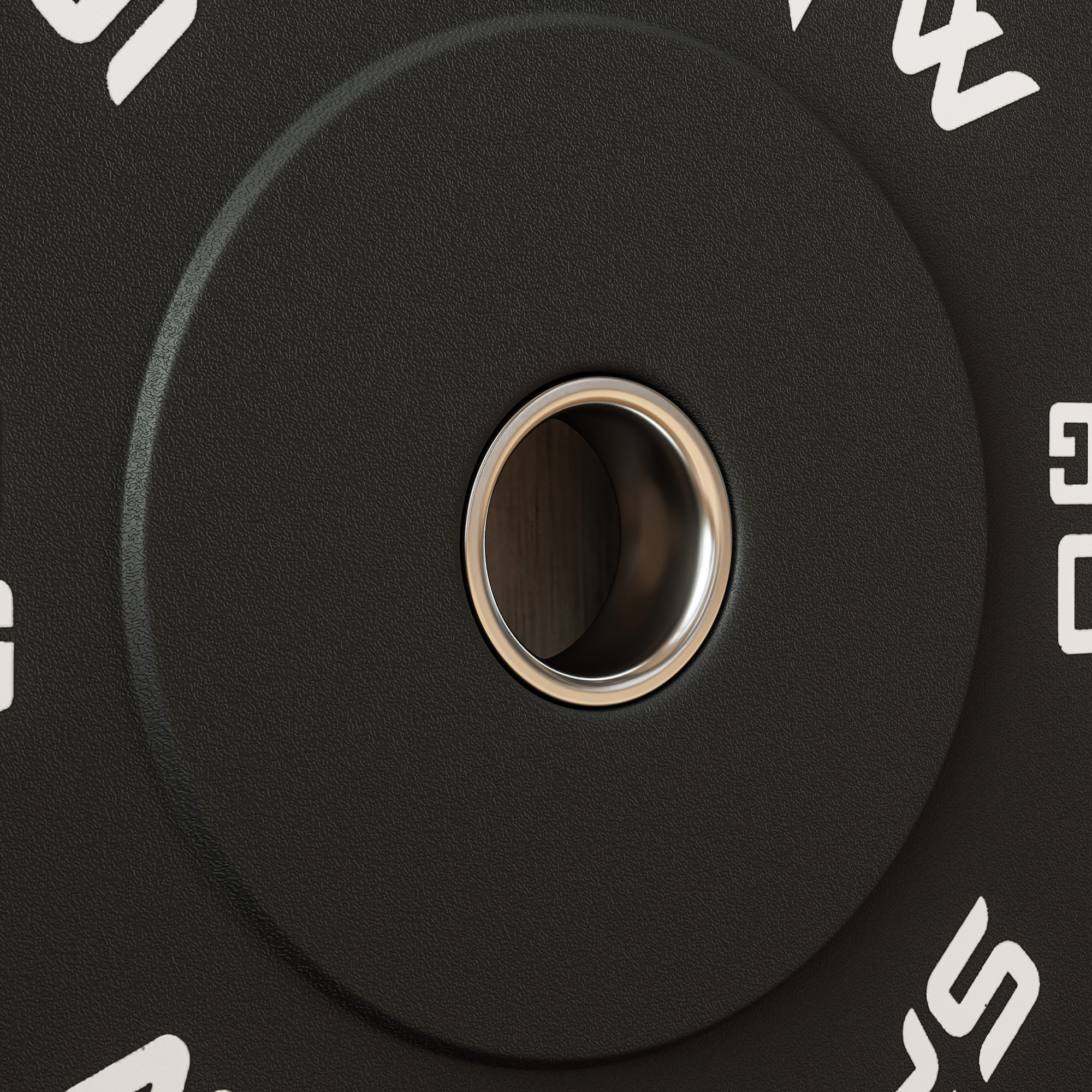 Hantelscheiben-Set, 2 x 10 kg, olympischer Standard, Gummi, geräuscharm, Schwarz