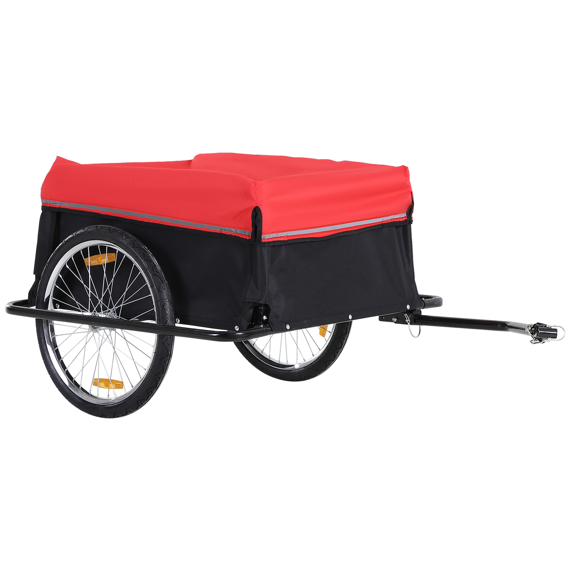 Fahrradanhänger, klappbar Lastenanhänger mit Kupplung,Transportwagen bis 40 kg belastbar, Transportanhänger Anhänger für Fahrrad Handwagen 140 x 88 x 60 cm