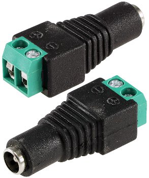 Anschluss-Adapter für LED-Stripes, Lüsterklemme auf 5,5/2,1mm Kupplung Anschluss-Adapter für LED-Stripes, Lüsterklemme auf 5,5/2,1mm Kupplung
