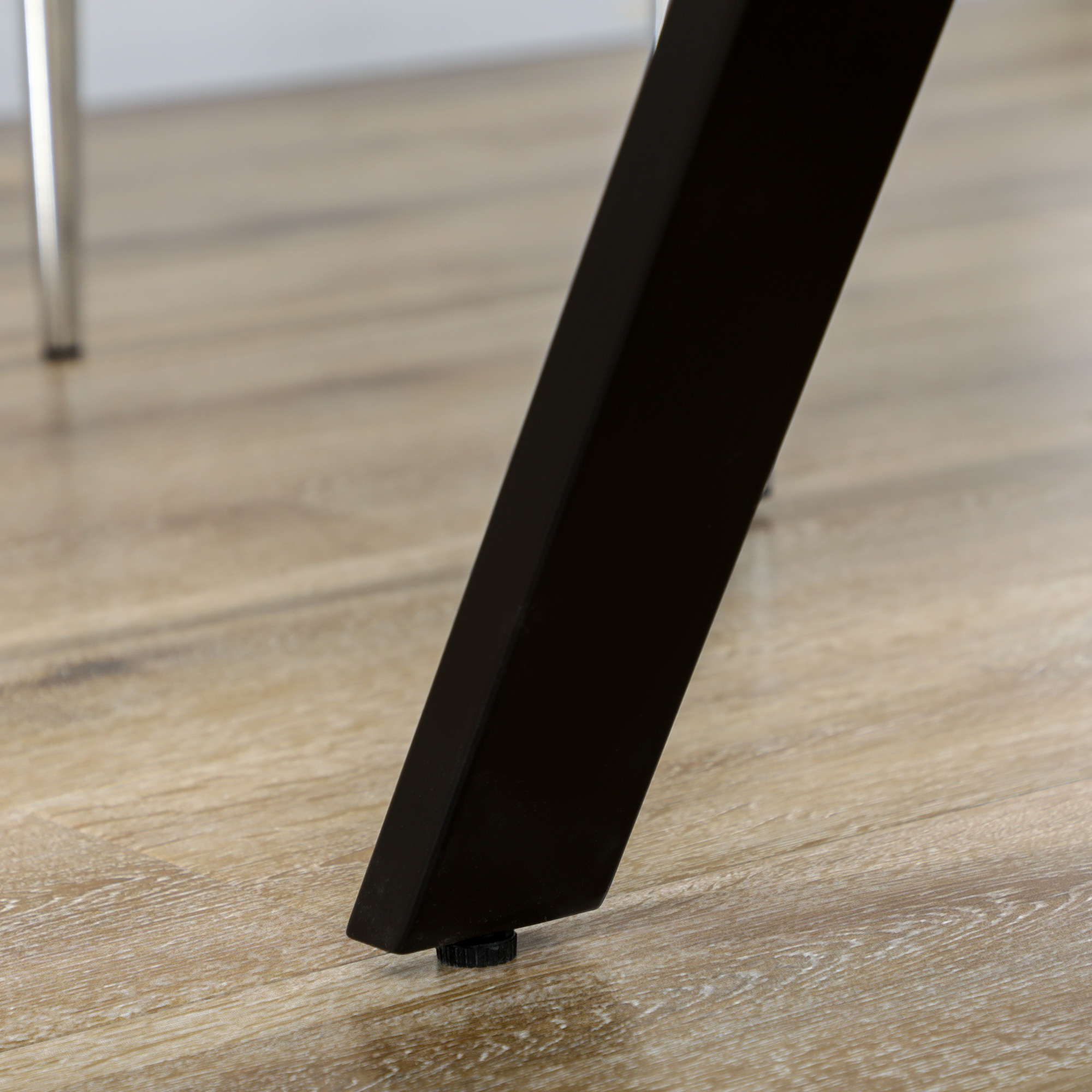 Esstisch, Küchentisch, Tischplatte in Steinoptik, Stahlbeine, 140 x 80 x 76 cm