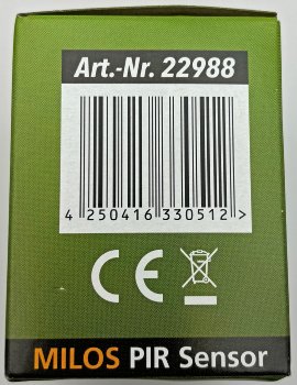 MILOS Bewegungsmelder 160°,weiß matt / LED geeignet,  250V~, Unterputz, 2-Draht