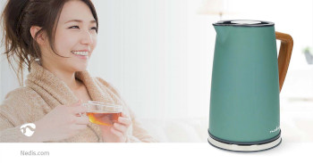 Wasserkocher | 1.7 l | Soft-Touch | grün | um 360 Grad drehbar | verdecktes Heizelement | Strix® Controller | Boil-dry protection