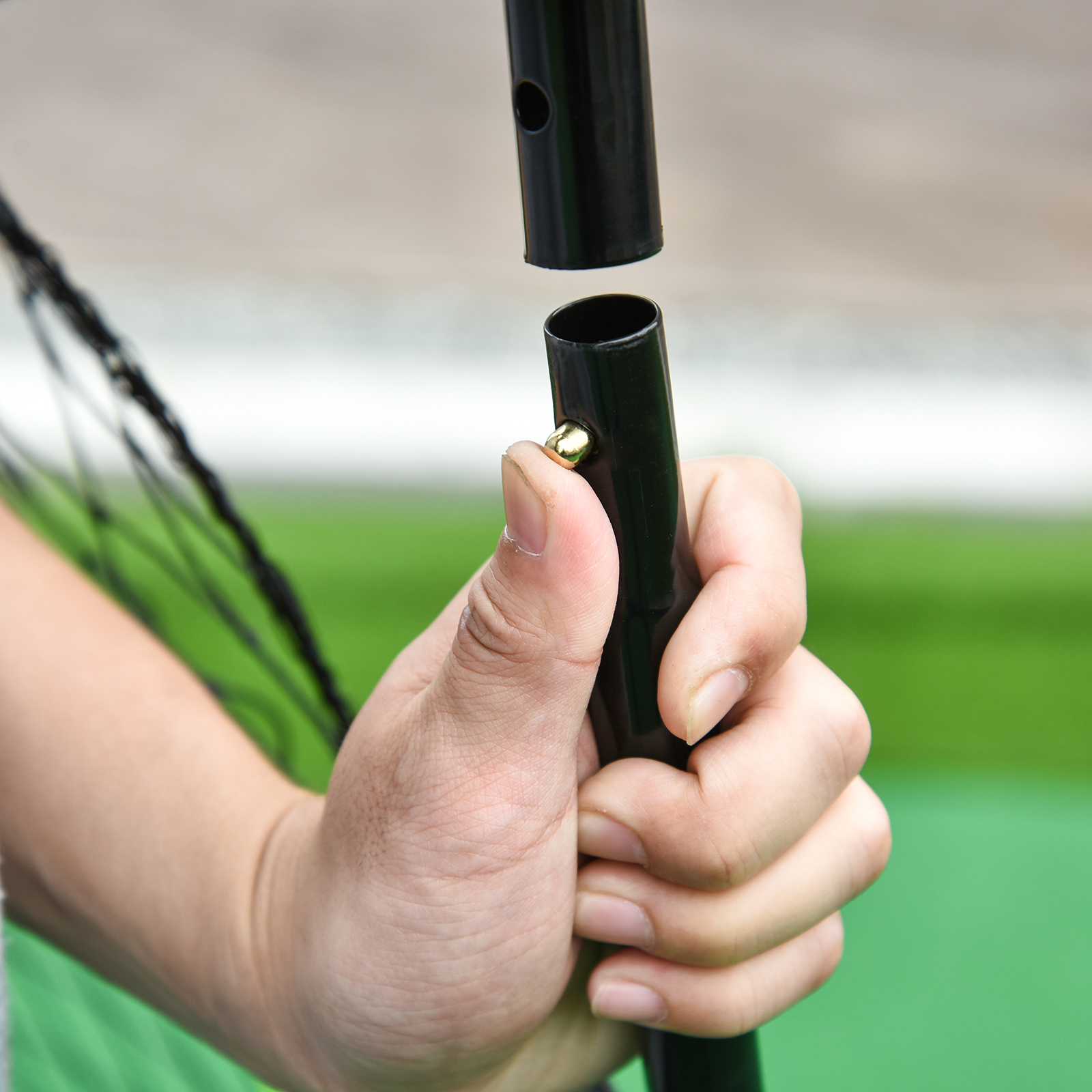 Baseball Rebounder, Tragebar Softball Pitchback-Netz, Rückprallnetz mit Ziel Zone, verstellbarem Winkel Pitching Netz für Basebälle Softbälle, Metall, Schwarz
