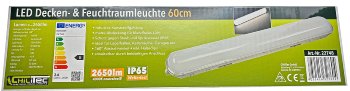 Wand- & Deckenleuchte "HP-25" IP65, 60cm / 24W, 4000k, neutralweiß, 2650 Lumen
