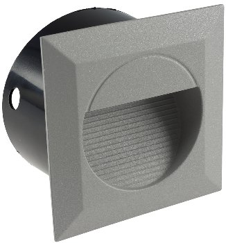 LED Wandeinbauleuchte "WEL Q14", IP65, 14 LEDs, Aluminium, warmweiß