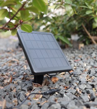 Gartenstrahler Set Solar mit 2 Spots / Solarzelle, Erdspieß, 3000k, IP65