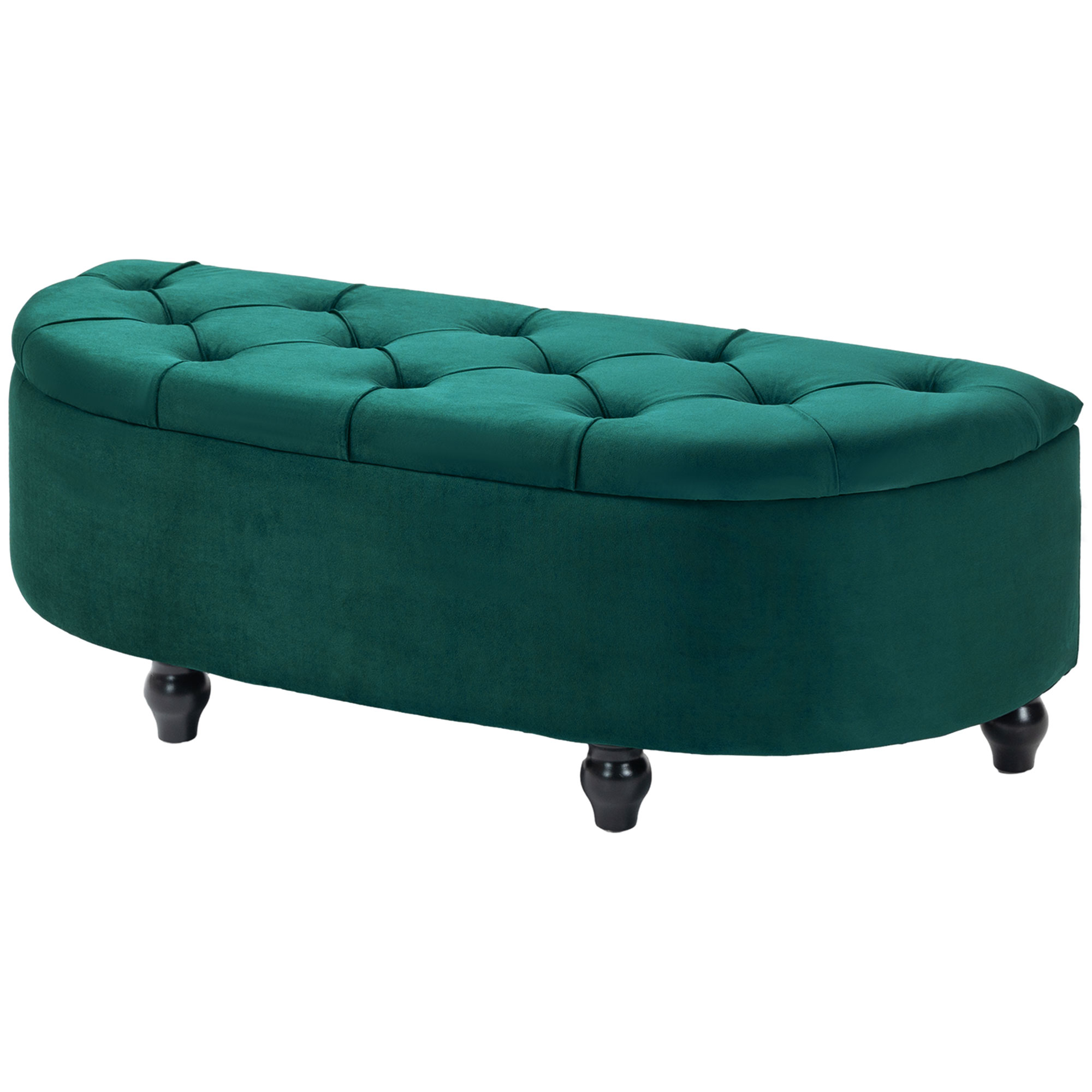 Hocker mit Stauraum, Sitztruhe, gepolstert, soft-close Deckel, Samtoptik, 118 x 45 x 45 cm, Dunkelgrau