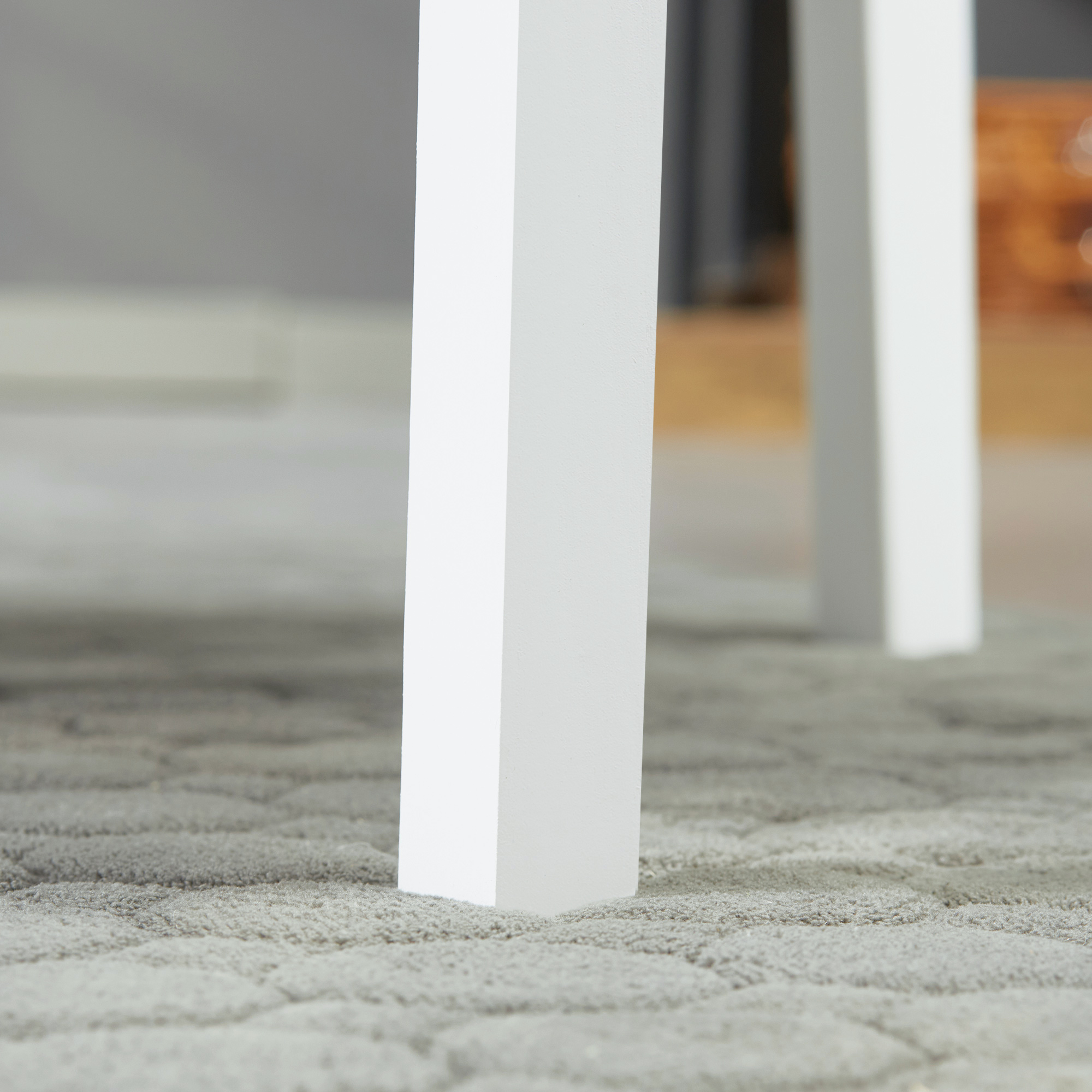 2er-Set Esszimmerstühle Küchenstühle Stühle, Massivholz, 41 cm x 46,5 cm x 85,5 cm, Weiß