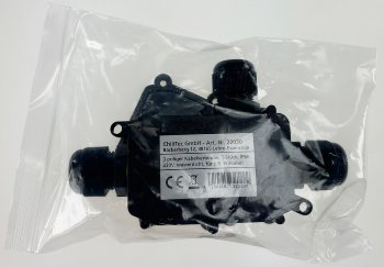 Kabelverbinderbox, 3 Anschlüsse,450V/24V / IP68, Ø 6-11mm für Erdkabel, wasserdicht