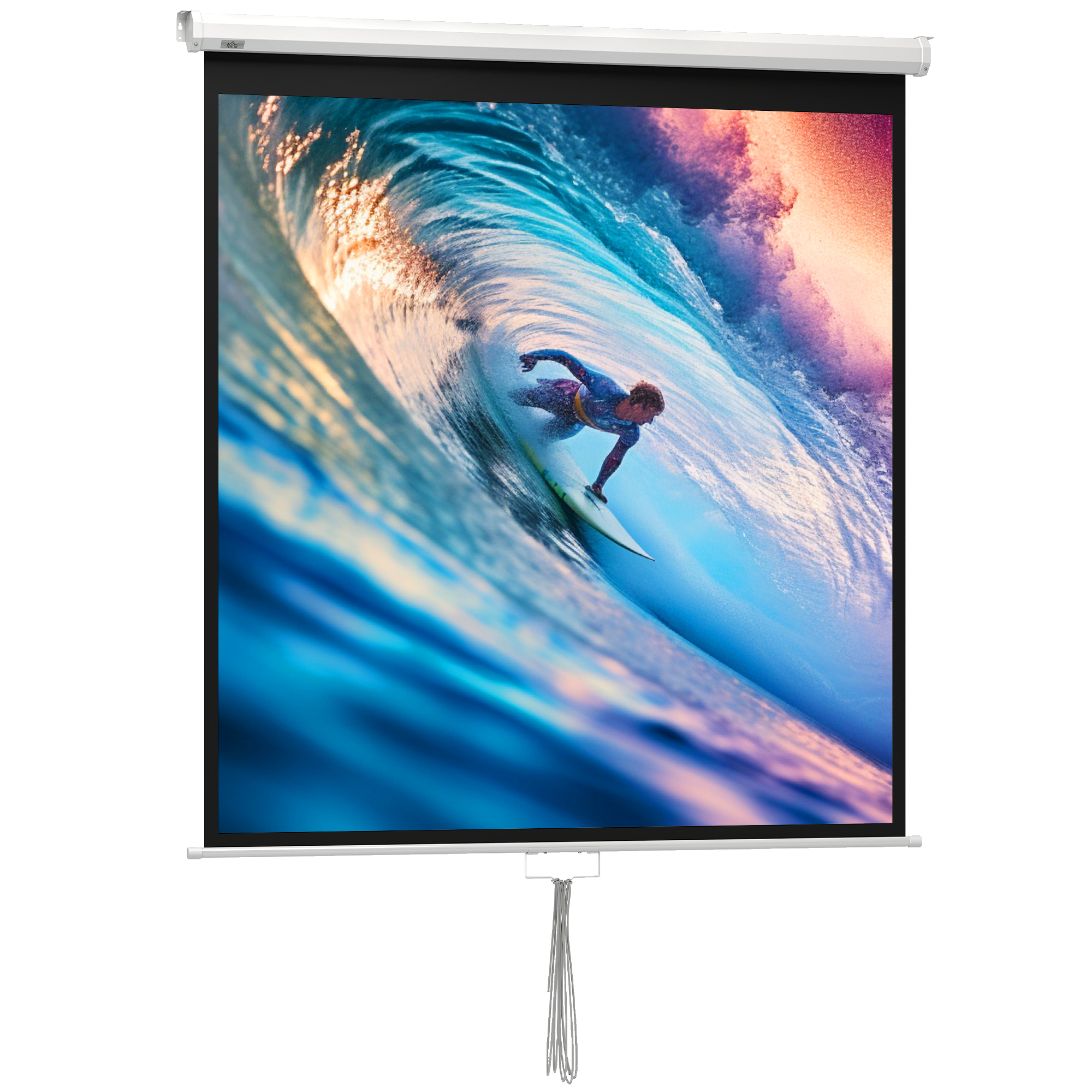 Beamer Leinwand 152 x 152 cm 85 Zoll 1:1 HD 4K Projektionsleinwand für Heimkino Büro-Präsentationen