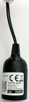 E27-Fassung mit 15cm Kabel + Aufhänger / Baustellen-Fassung