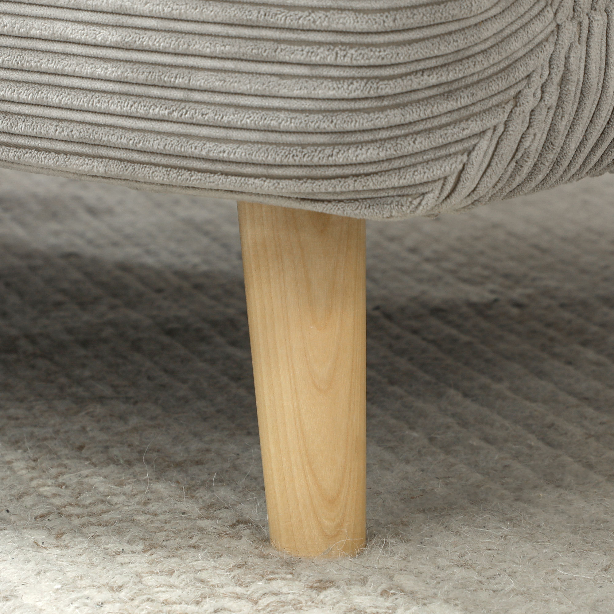 2-in-1 Schlafsessel Gästebett, verstellbare  Kopfstütze Cord-Optik 82 cm x 8 cm x 83 cm Grau