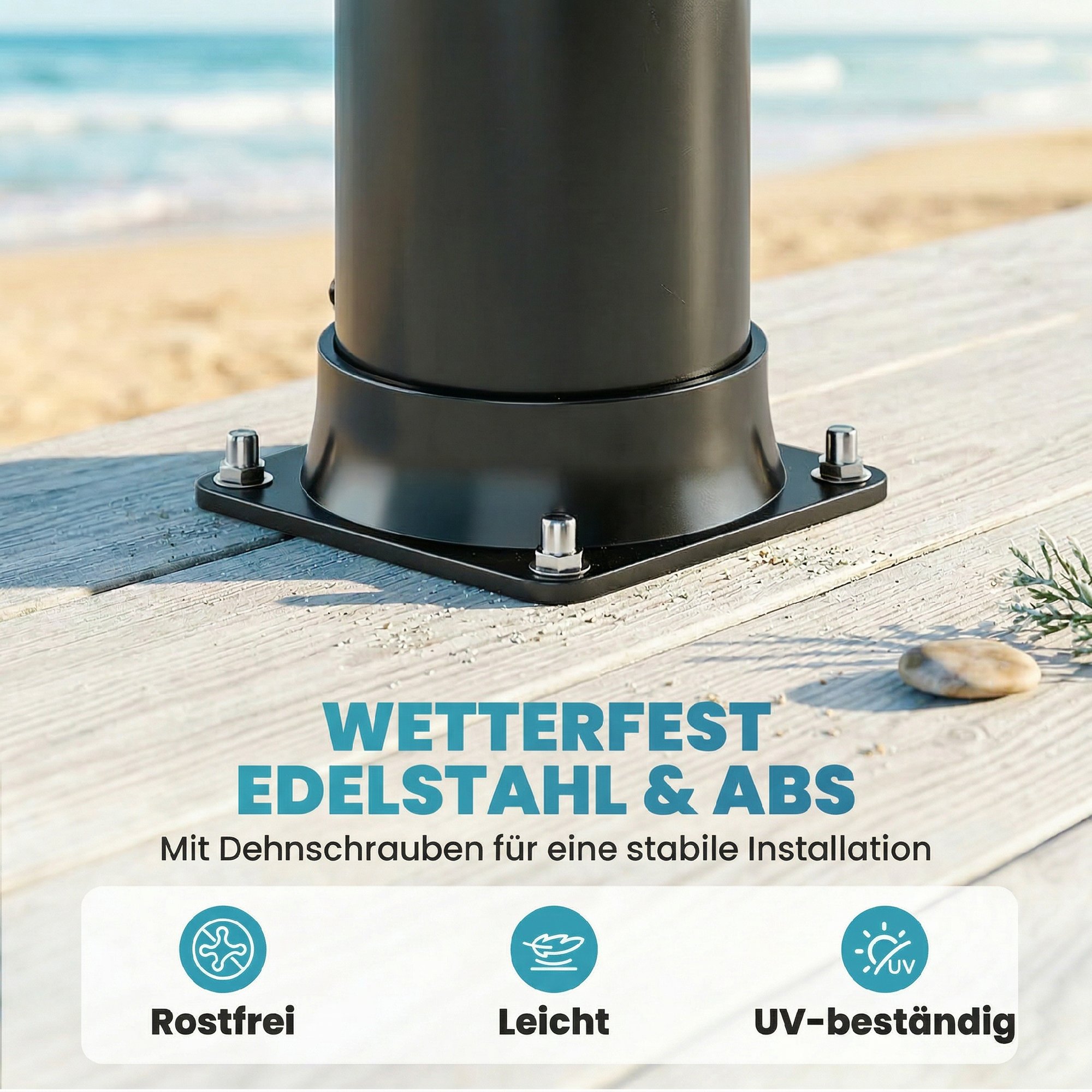 Solardusche 40L Gartendusche mit Handbrause Kopfbrause Wasserhahn, einstellbarer Temperatur