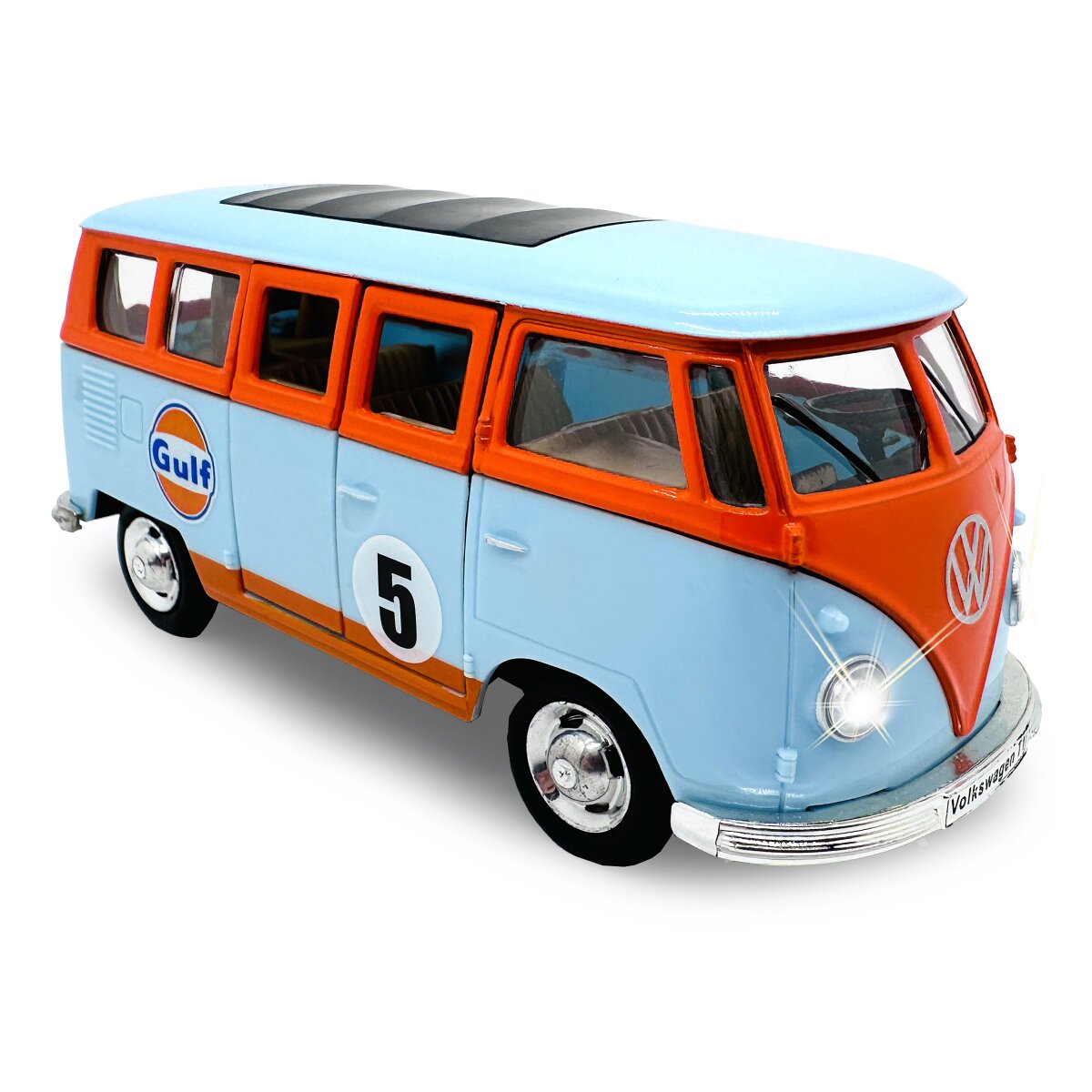 Volkwagen T1 Diecast 1:30 hellblau inkl. Knopfzellen