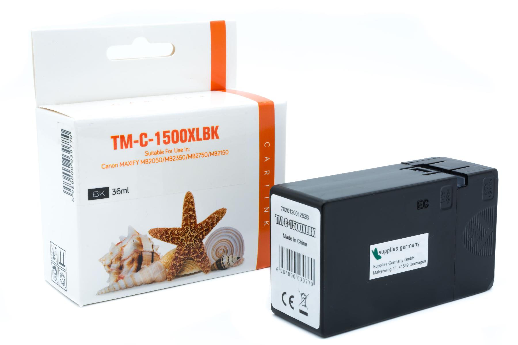 PGI1500BKXL alternativ Seestern Tinte black für / 9182B001 / 36ml
