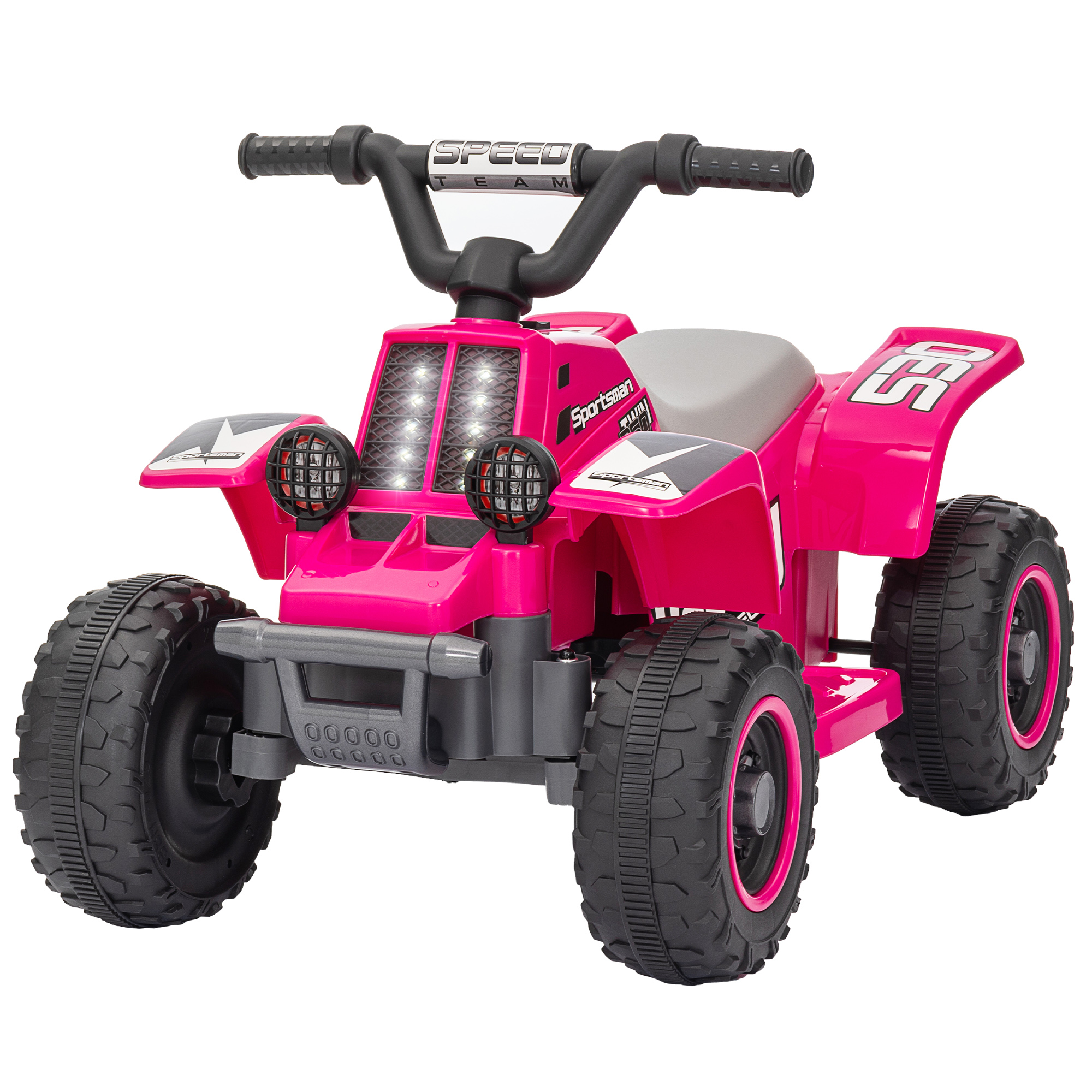 Quad Bike für Kinder, batteriebetrieben, fährt vorwärts und rückwärts, LED-Lichter, 18-36 Monate, Rosa