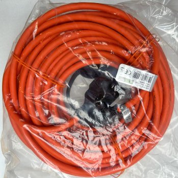 Verlängerungskabel 25m, IP44, Orange / H07RN-F 3G1,5 , Stecker / Kupplung
