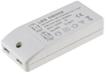 LED-Trafo "CT-12E-V2", 0,5-12W eckig / Ein 220-240V, Aus 12V= Konstantspannung