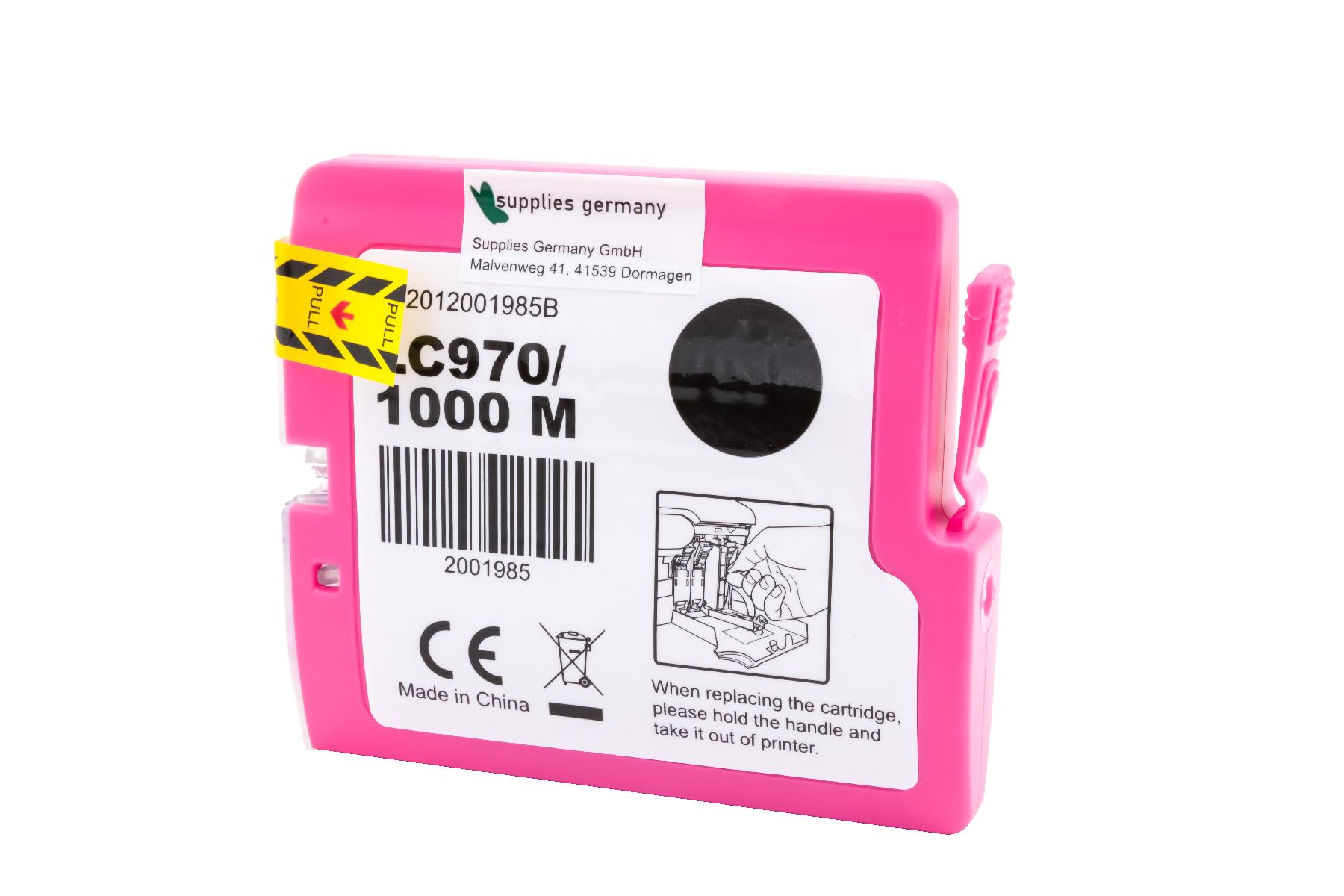 LC970/1000M alternativ Tinte magenta für Brother / LC1000M / 15ml