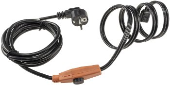 Heizkabel mit Temperaturfühler, 4m / 64Watt, Frostschutz für Wasserleitungen