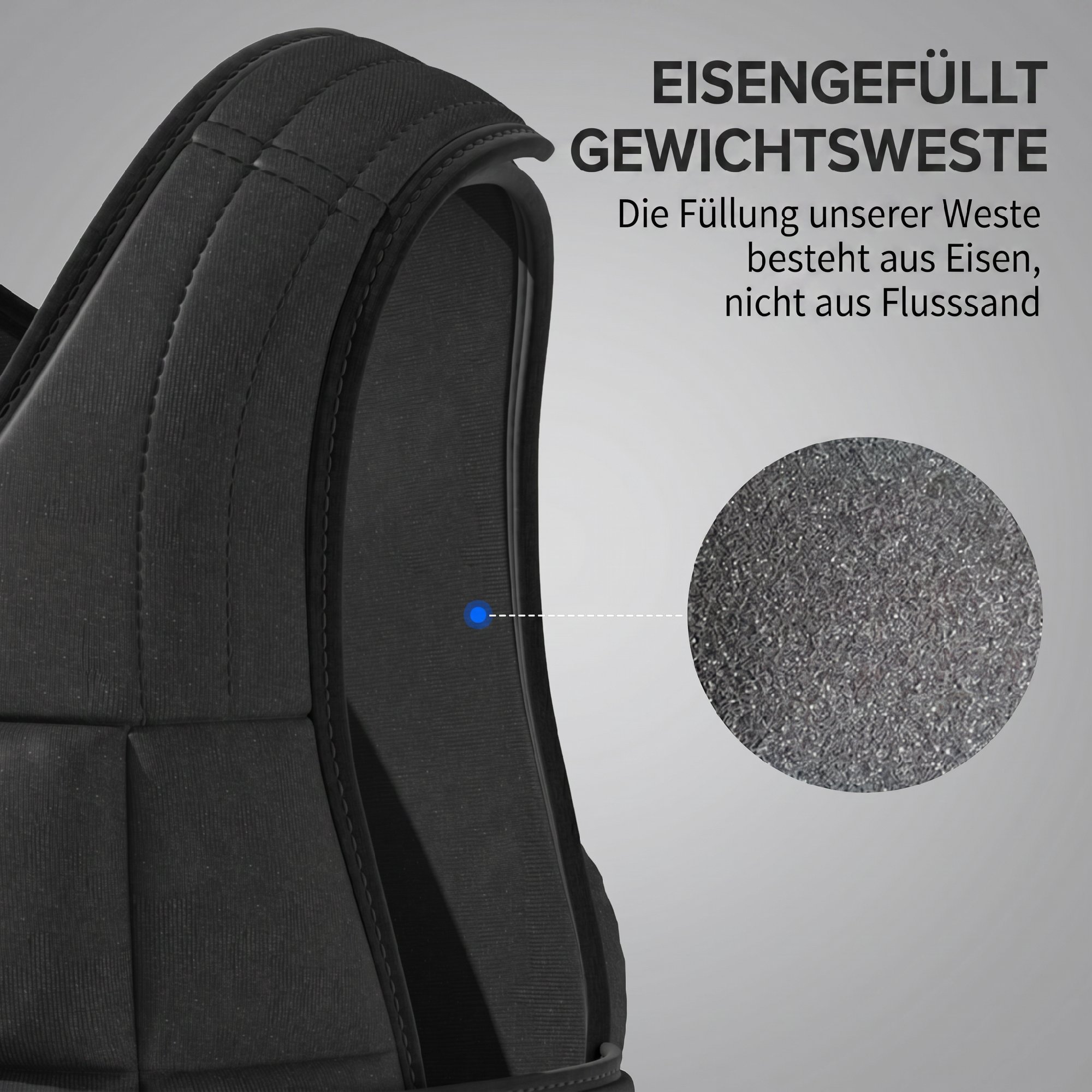 Gewichtsweste 10 KG verstellbare Trainingsweste mit herausnehmenbar Gewichten Schwarz