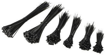 Kabelbinder 100mm x 2,5mm, schwarz, 100er Pack, hohe Zugkraft, UV fest