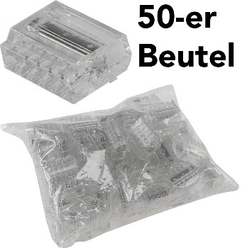 Steckbare Dosenklemmen, 50er Pack / 1-polig, 5 Klemmstellen, 1-2,5mm²