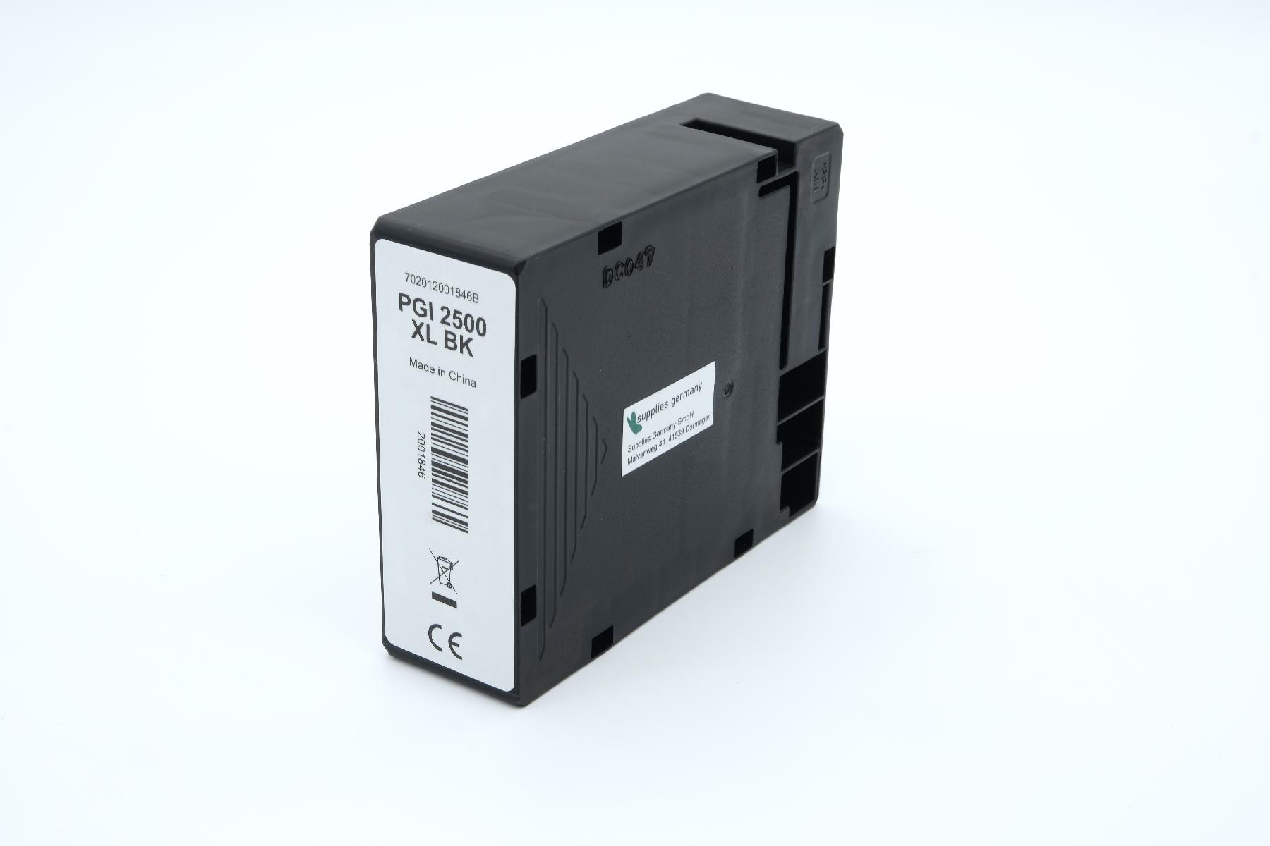 PGI2500XLBK alternativ Tinte black für Canon / 9254B001 / 74,6ml