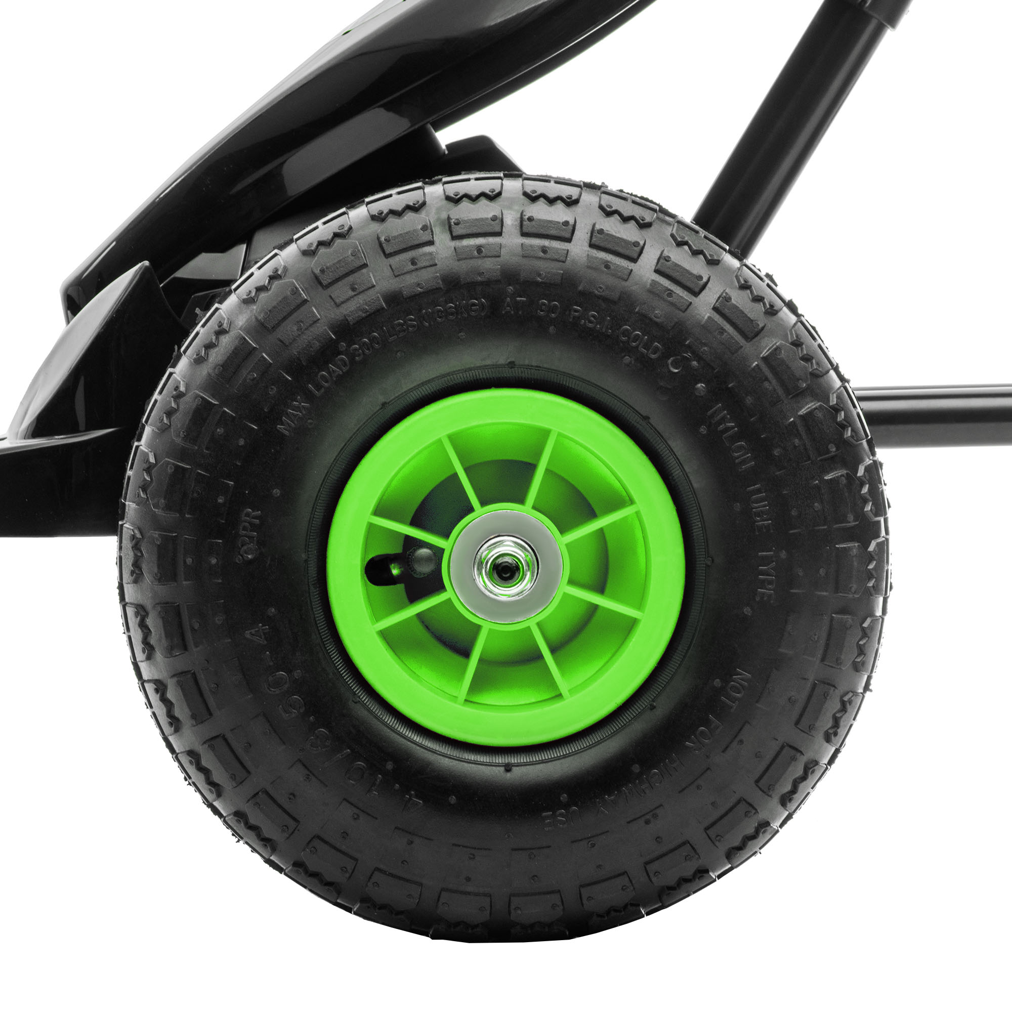 Kinder-Gokart, mit Pedalen, verstellbarem Sitz, In- und Outdoor, ab 5 Jahren, Grün+Schwarz, 121 x 58 x 61 cm