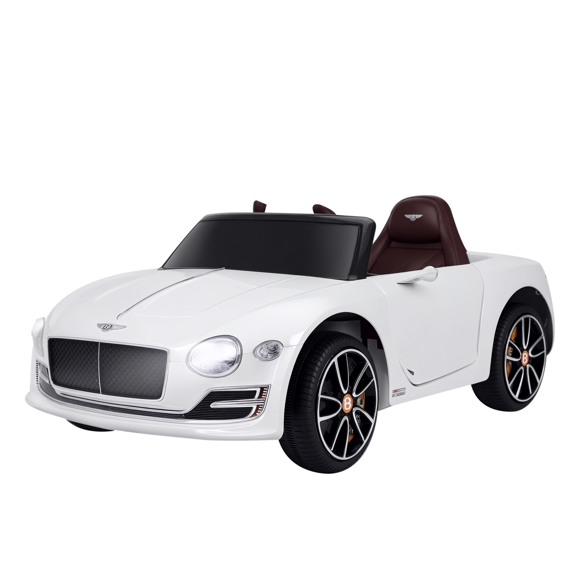 Kinderauto Bentley GT lizenzierte Kinderfahrzeug Elektroauto mit Fernbedienung 2 x 390 Motoren Kinder Weiß 108 x 60 x 43 cm