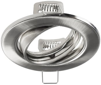 Decken-Einbaustrahler "SR90" chrom-matt / schwenkbar, Ø 88mm, für 50mm Lampen
