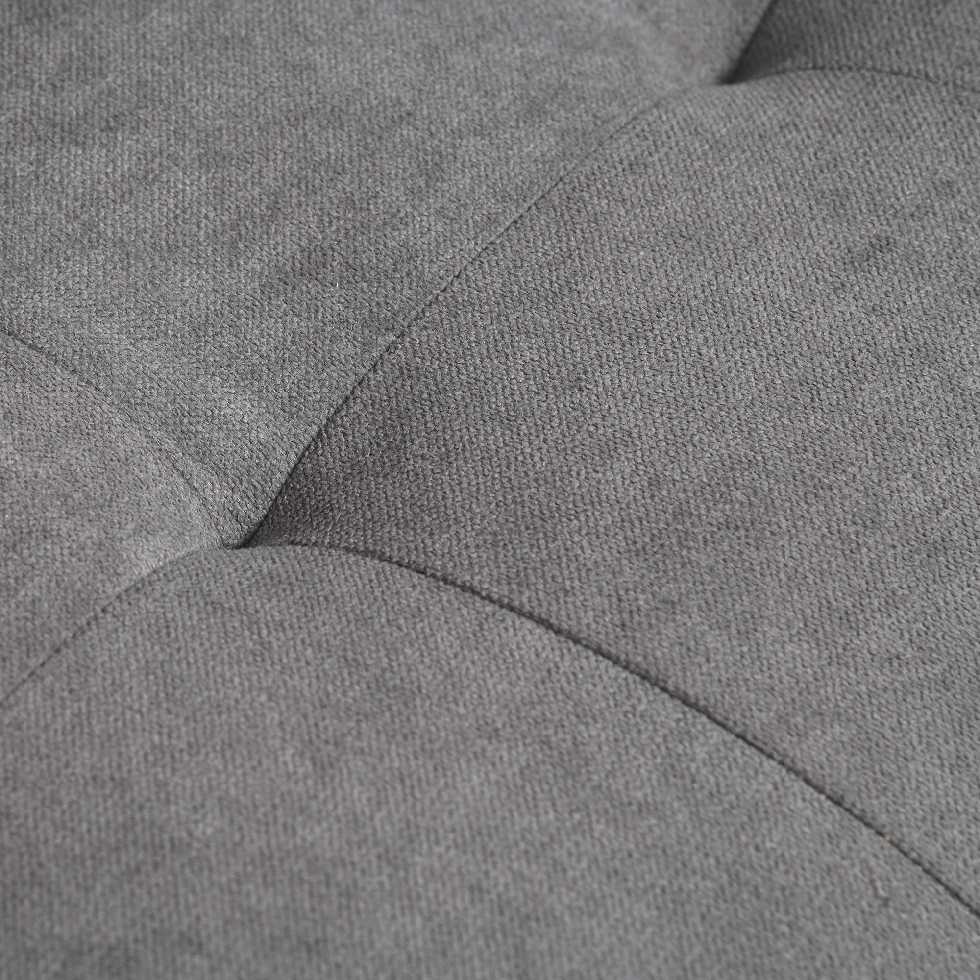 2 Sitzer Sofa, Couch mit Stauraum, Holzbeine, Gepolsterter Polstersofa mit Samtoptik für Wohnzimmer, Schlafzimmer, 117x 62 x 78 cm, Grau