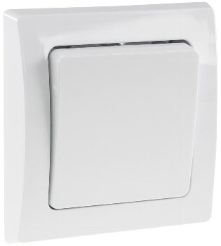 DELPHI Kreuzschalter / 250V~/ 10A, inkl. Rahmen, UP, weiß