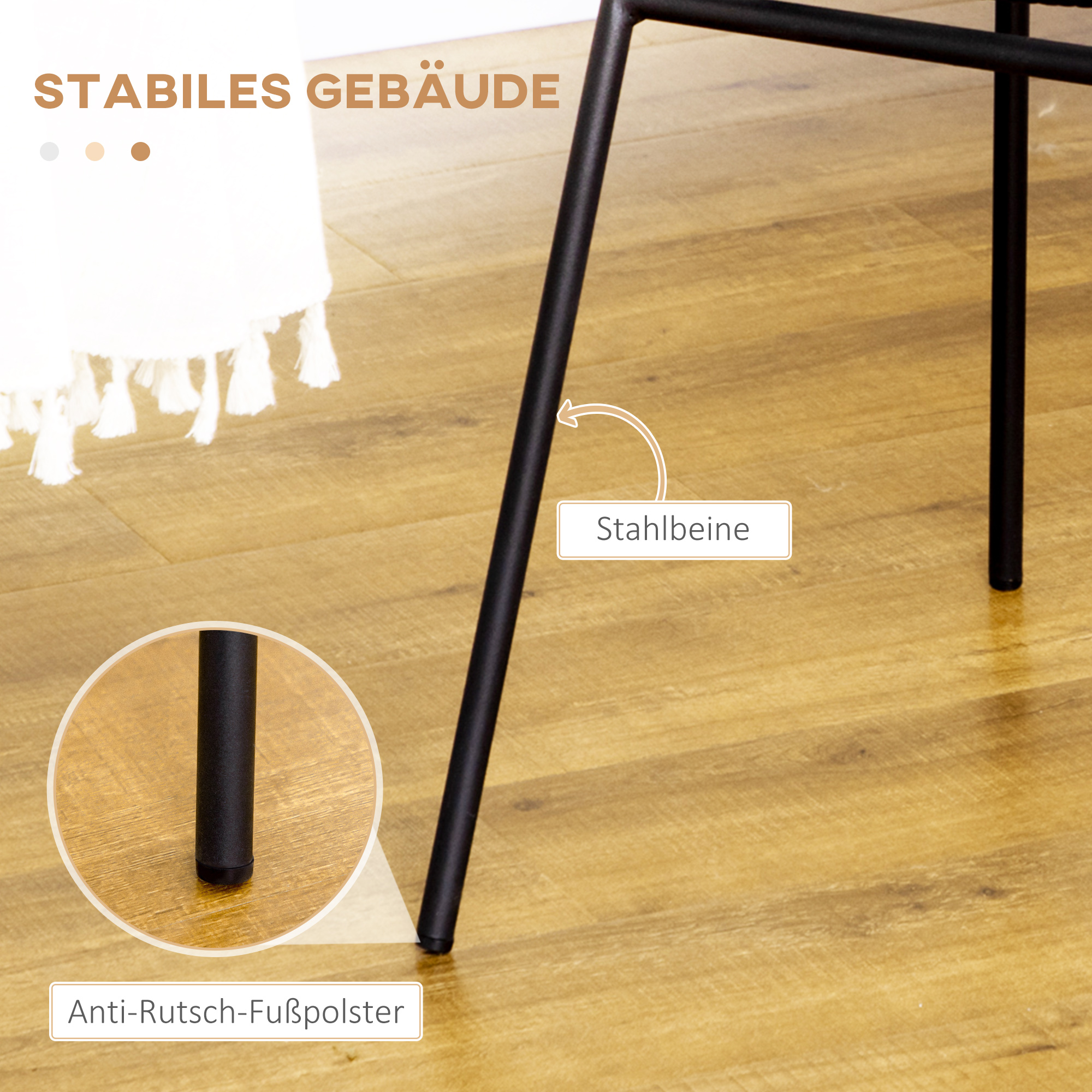 2er-Set Esszimmerstühle im Boho-Stil, Akzentstuhl, PE-Rattan, 44 cm x 58 cm x 85 cm, Natur + Gelb