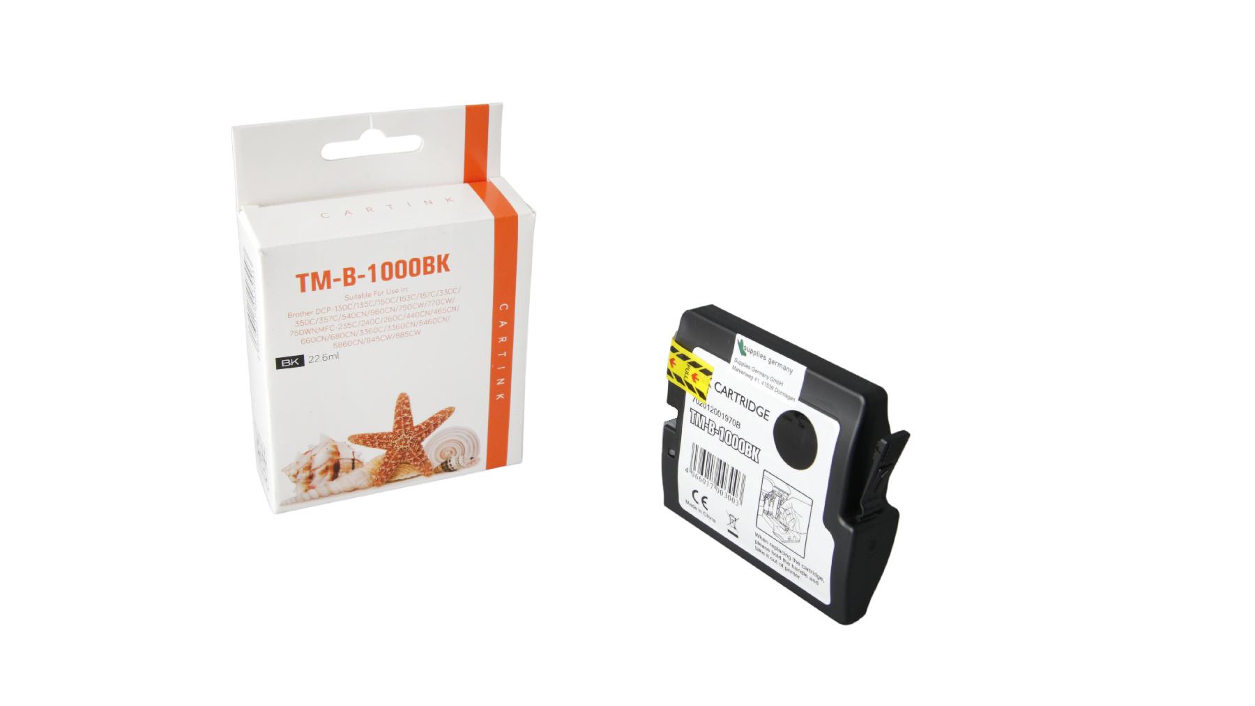 LC970/1000BK alternativ Seestern Tinte black / LC1000BK / 22,6ml