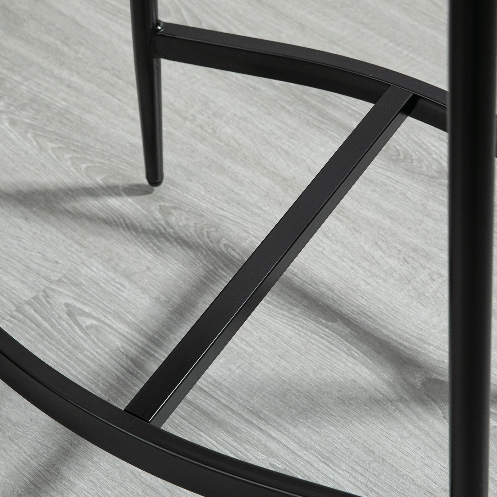 2er-Set Barhocker, Polstersitze, Stahlgestell, 120 kg Belastbarkeit, Grau