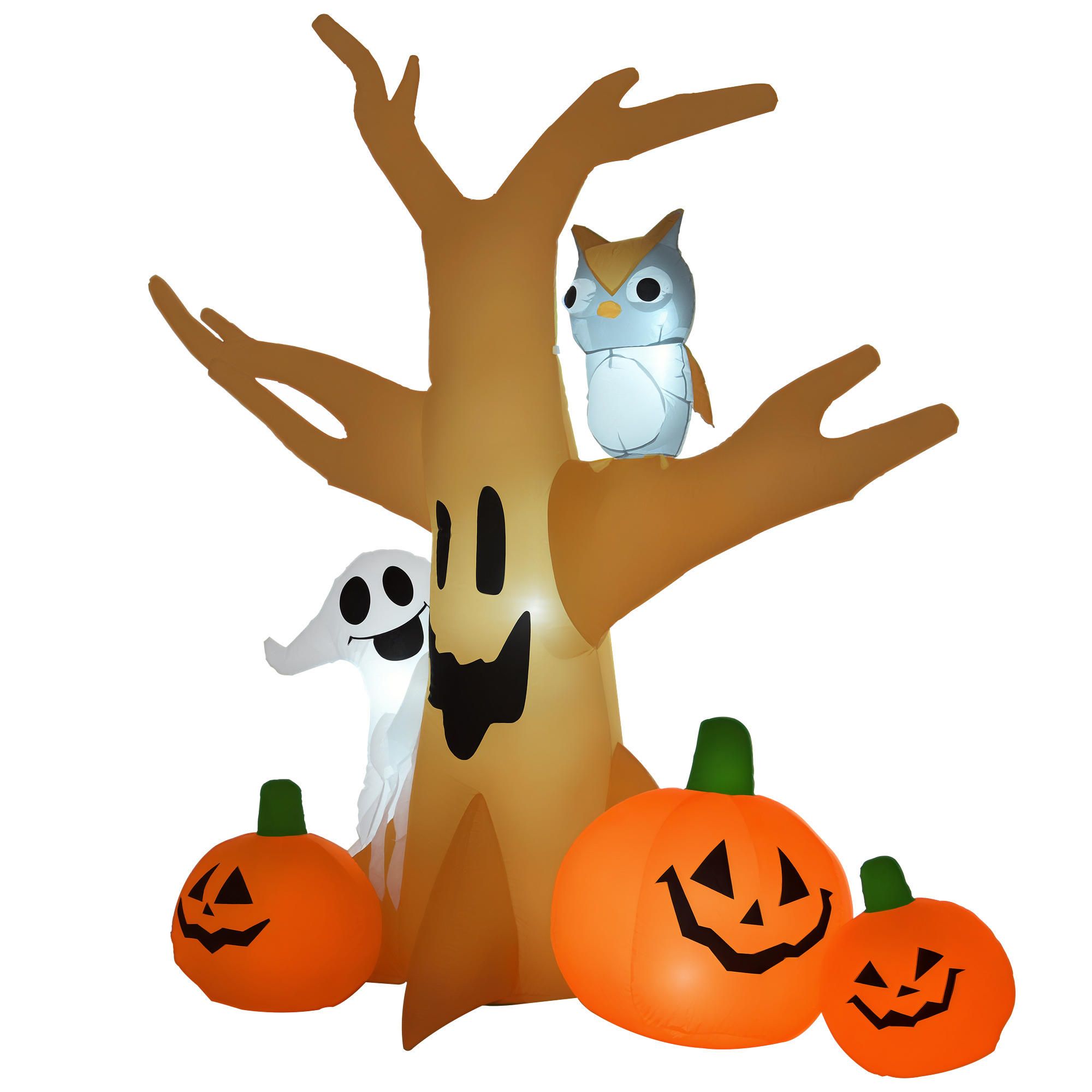 Halloween Aufblasbares Spukgespenst Luftfigur Aufleuchtend Deko 120/ 240 cm (Aufblasbarer Spukbaum)