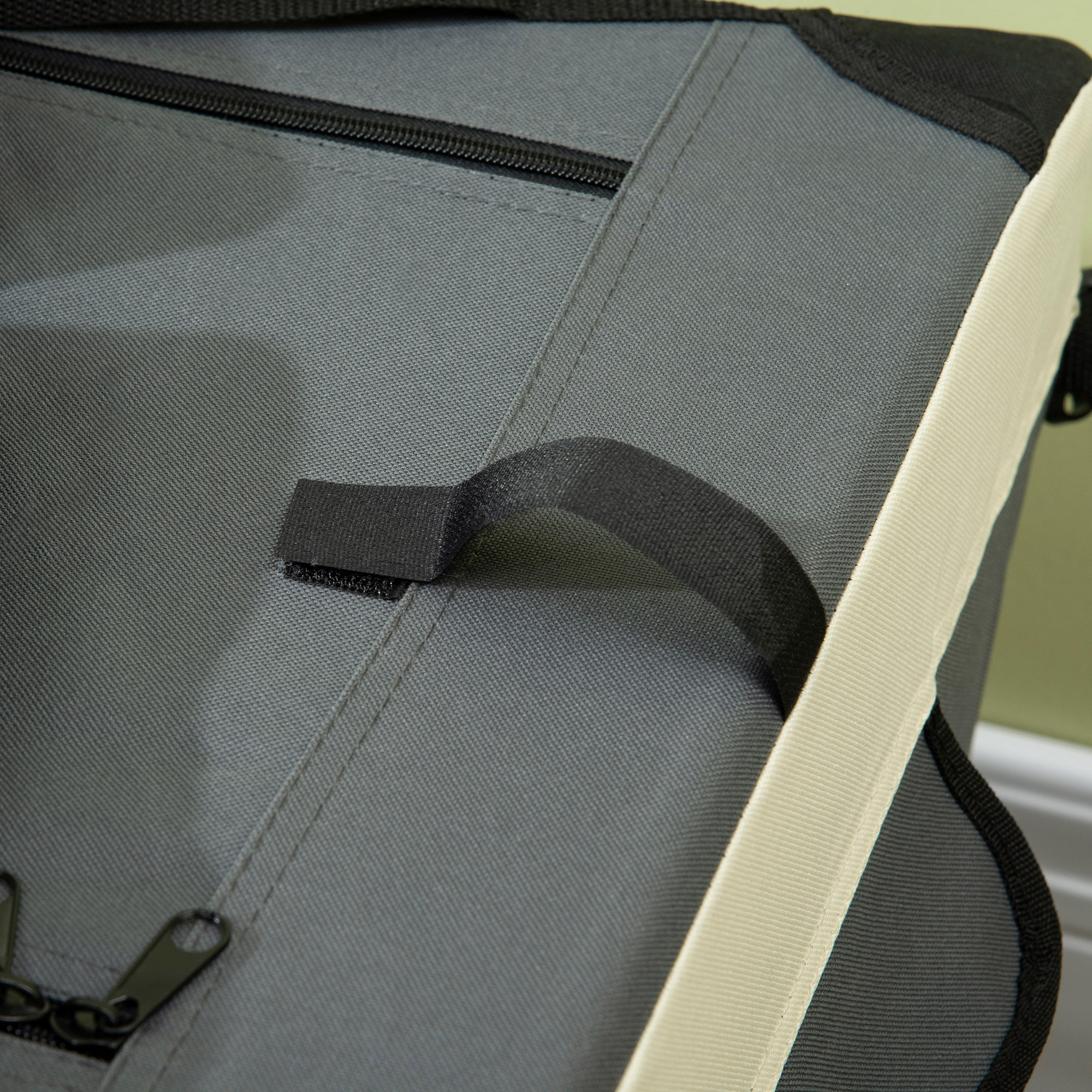 Transporttasche, Transportbox, für Katzen und kleine Hunde, faltbar, 3 Türen, grau, 70 x 51 x 50cm