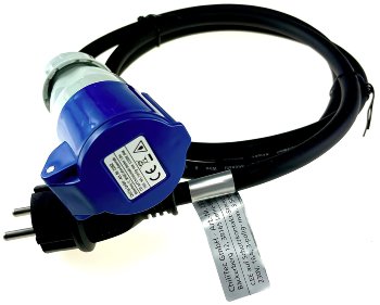 CEE auf Schutzkontakt-Stecker 1,5m, 230V, Adapter für Wohnwagen, Camping